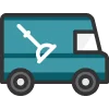 Icono de Furgoneta de empresa de detección de fugas